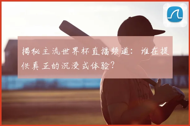 揭秘主流世界杯直播频道:谁在提供真正的沉浸式体验?